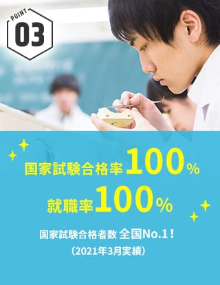 国家資格合格率100% 就職率100%